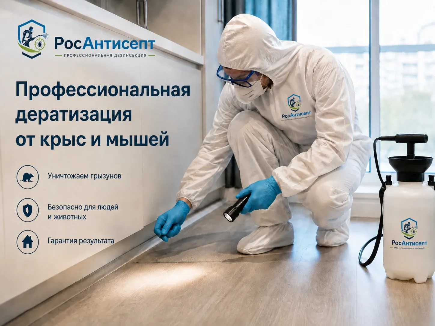 Профессиональная дератизация от крыс и мышей в Москве и МО | РосАнтисепт